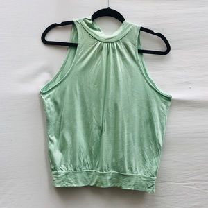 French Connection, open back, sleeveless knit top.
